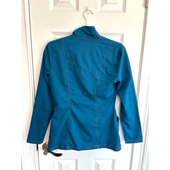 Dickies Jacket Women's Size XS Turquoise Lightweight Zip Up Mock Neck Pockets - Picture 5 of 11